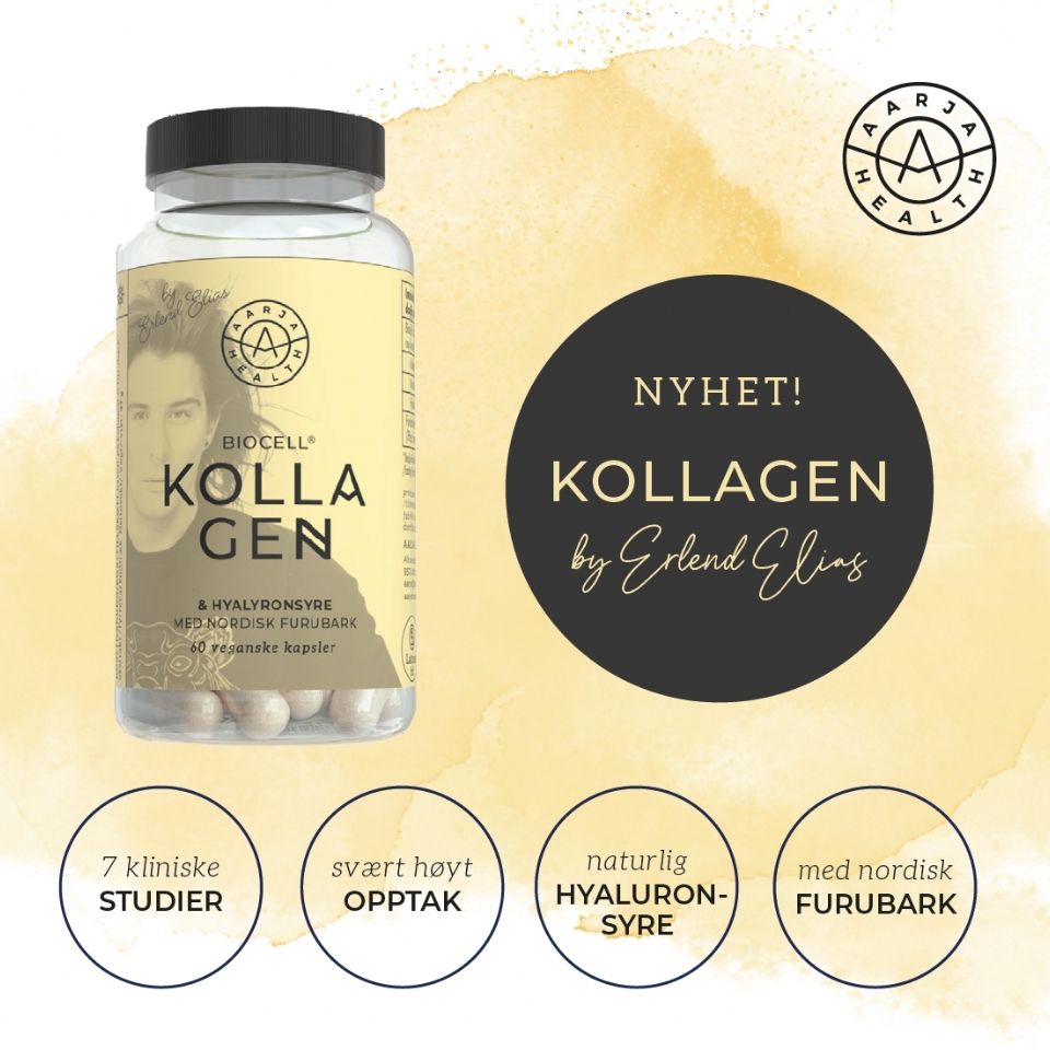 KOLLAGEN 2 + HYALURONSYRE + FURUBARK (Vegan kapsel)