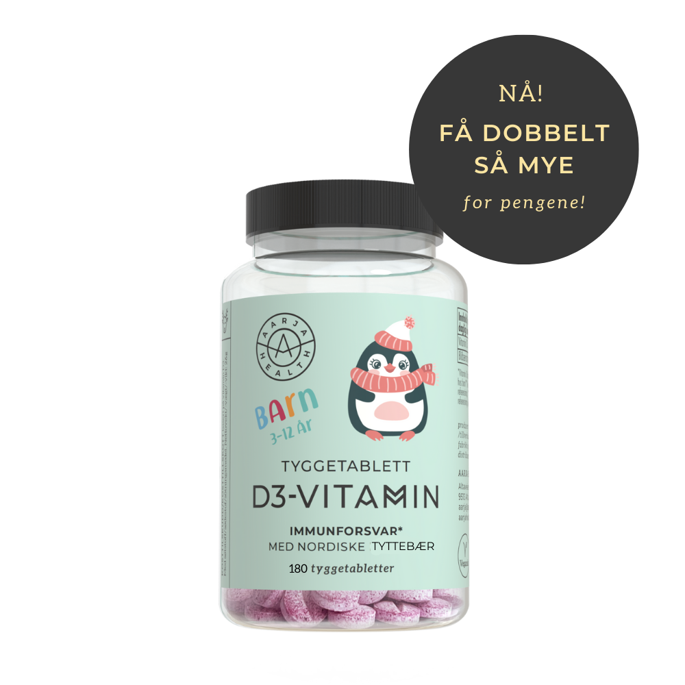 VITAMIN D3 + TYTTEBÆR FOR BARN (Vegan)