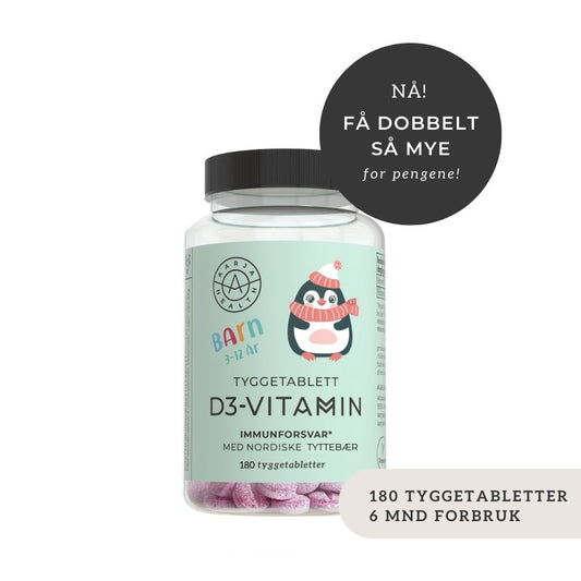 VITAMIN D3 + TYTTEBÆR FOR BARN (Vegan)